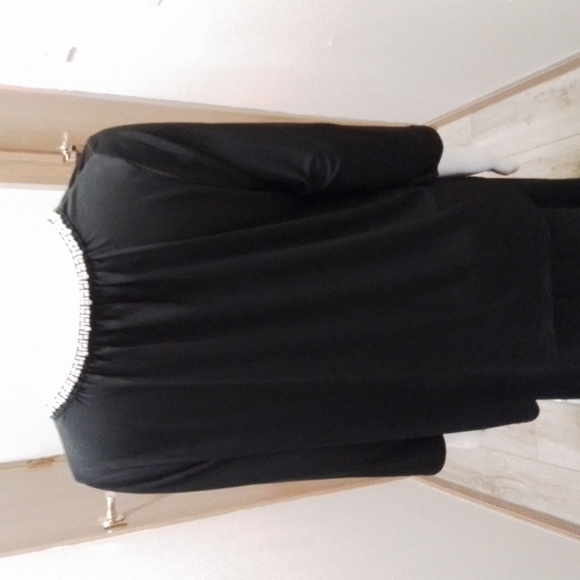 Liz Claiborne Career Woman NWT black dressy top, 1X - Picture 3 of 10